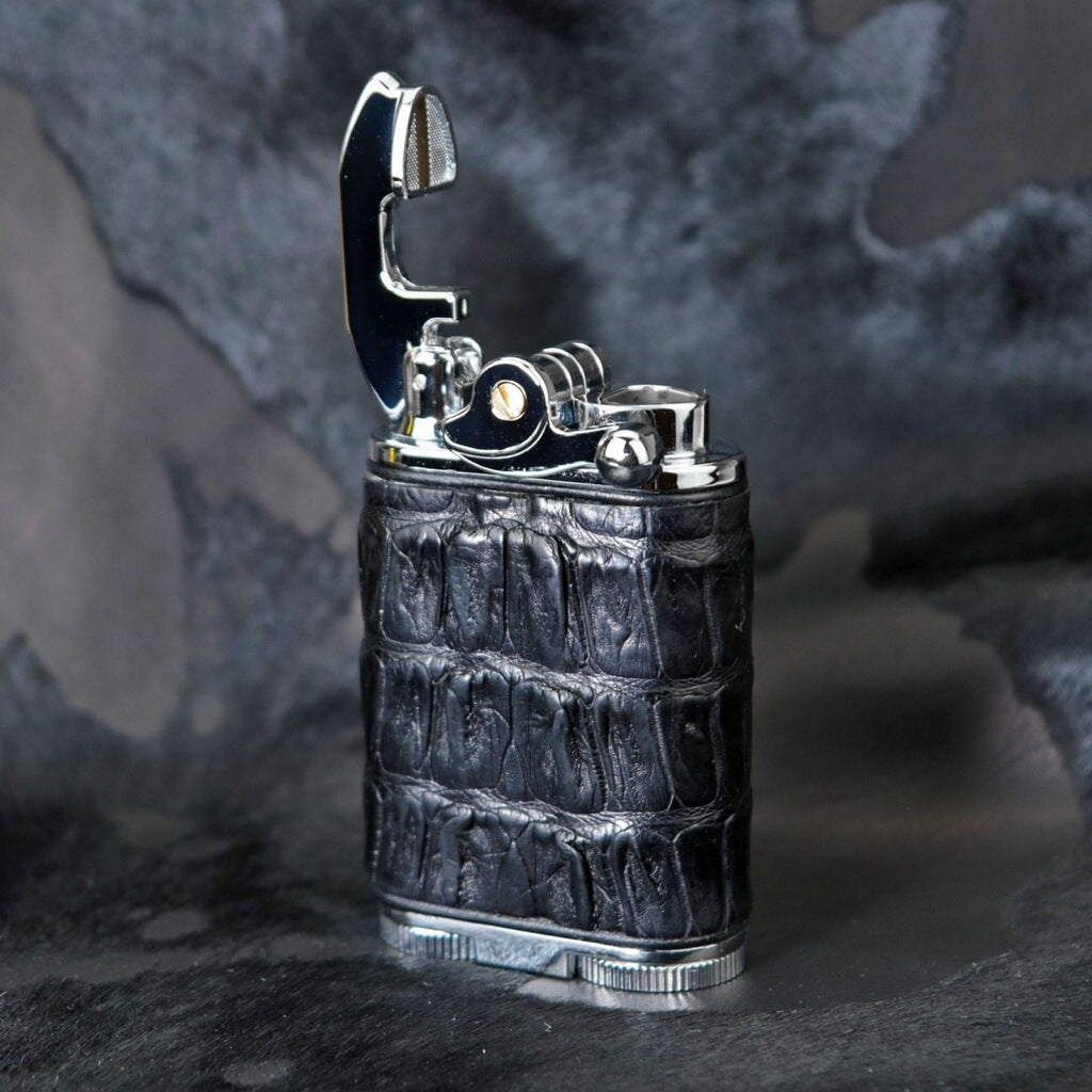 Brizard and Co. Gatsby Table Lighter — Black Caiman, New in Box