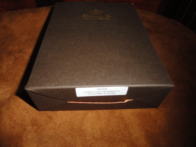 Brizard and Co. Golfer’s Case (Show Band 5) — Camouflage & Orange Leather, New in Box