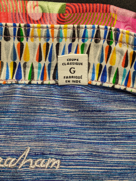 Robert Graham Riceboro Colorful Short Sleeve Shirt Size Large