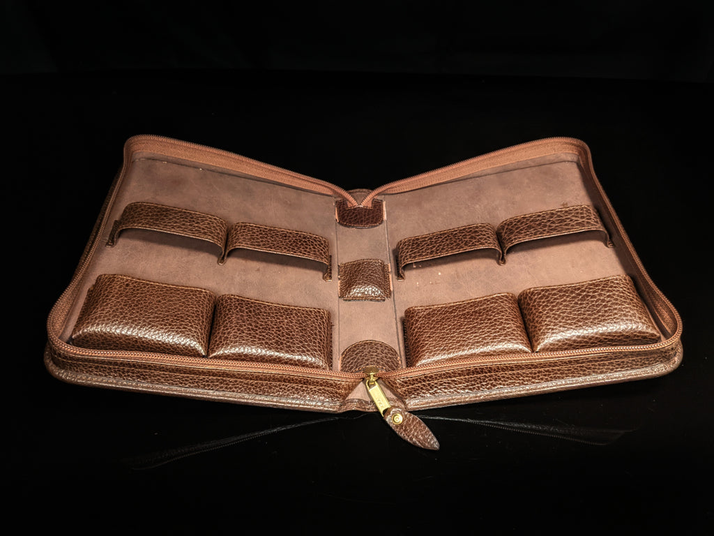 pheasant by R.D.Gomez made in Spain Brown  Leather   Case