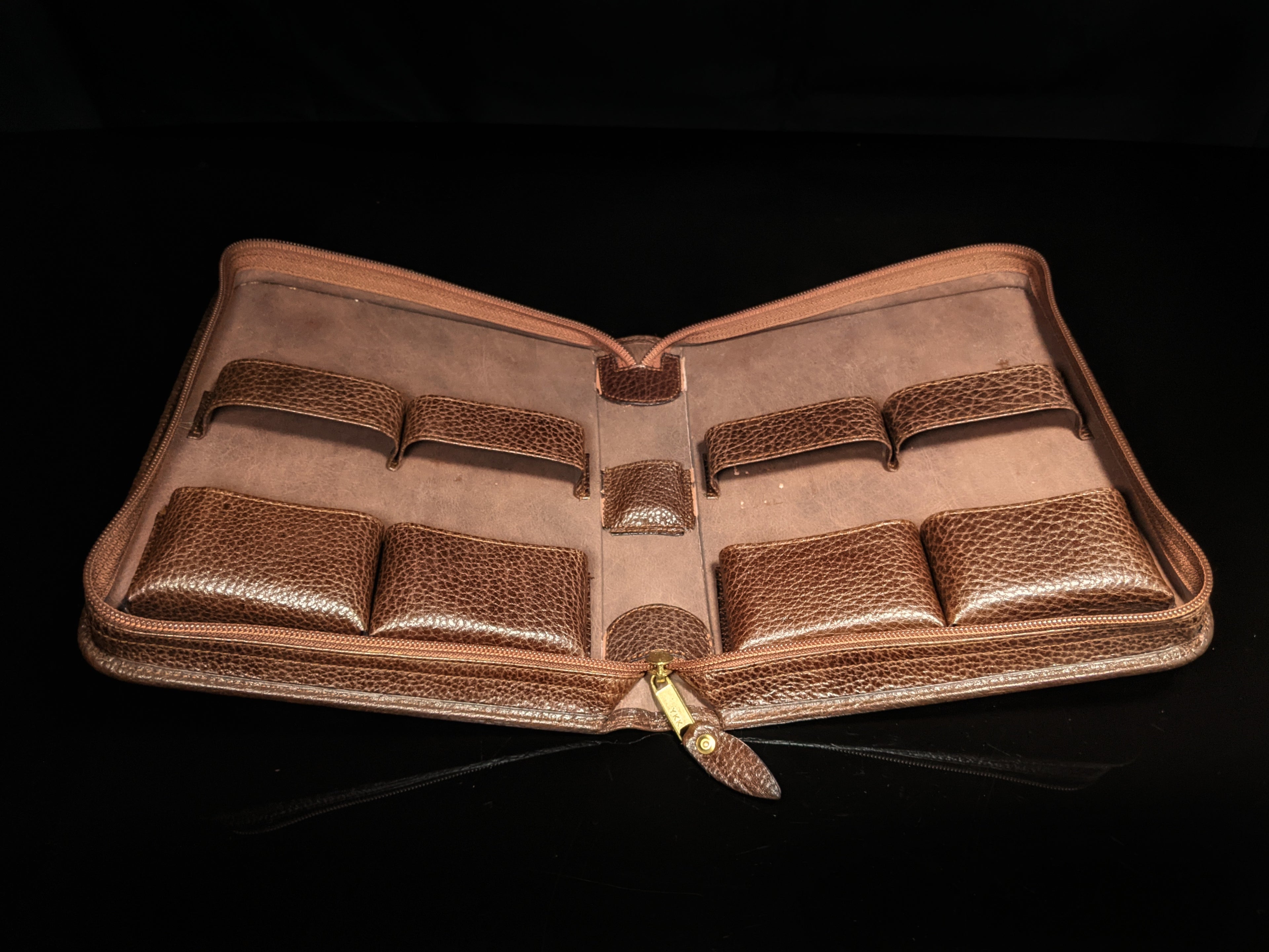 pheasant by R.D.Gomez made in Spain Brown  Leather   Case