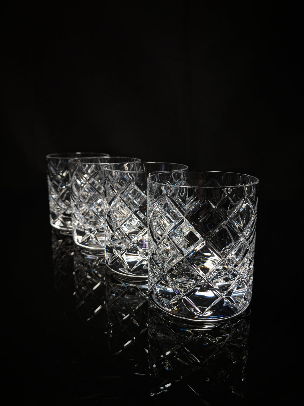 Faberge Oberon Crystal  Old Fashion Glasses
