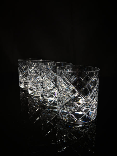 Faberge Oberon Crystal  Old Fashion Glasses