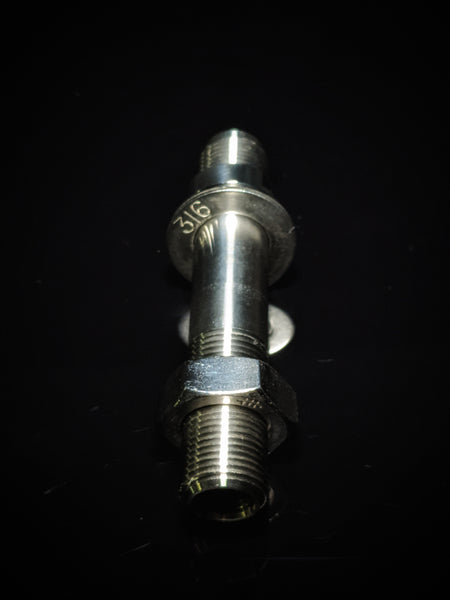 Marine Machine Thru Hull Fitting 3/8 FIP  to No 8 Flare