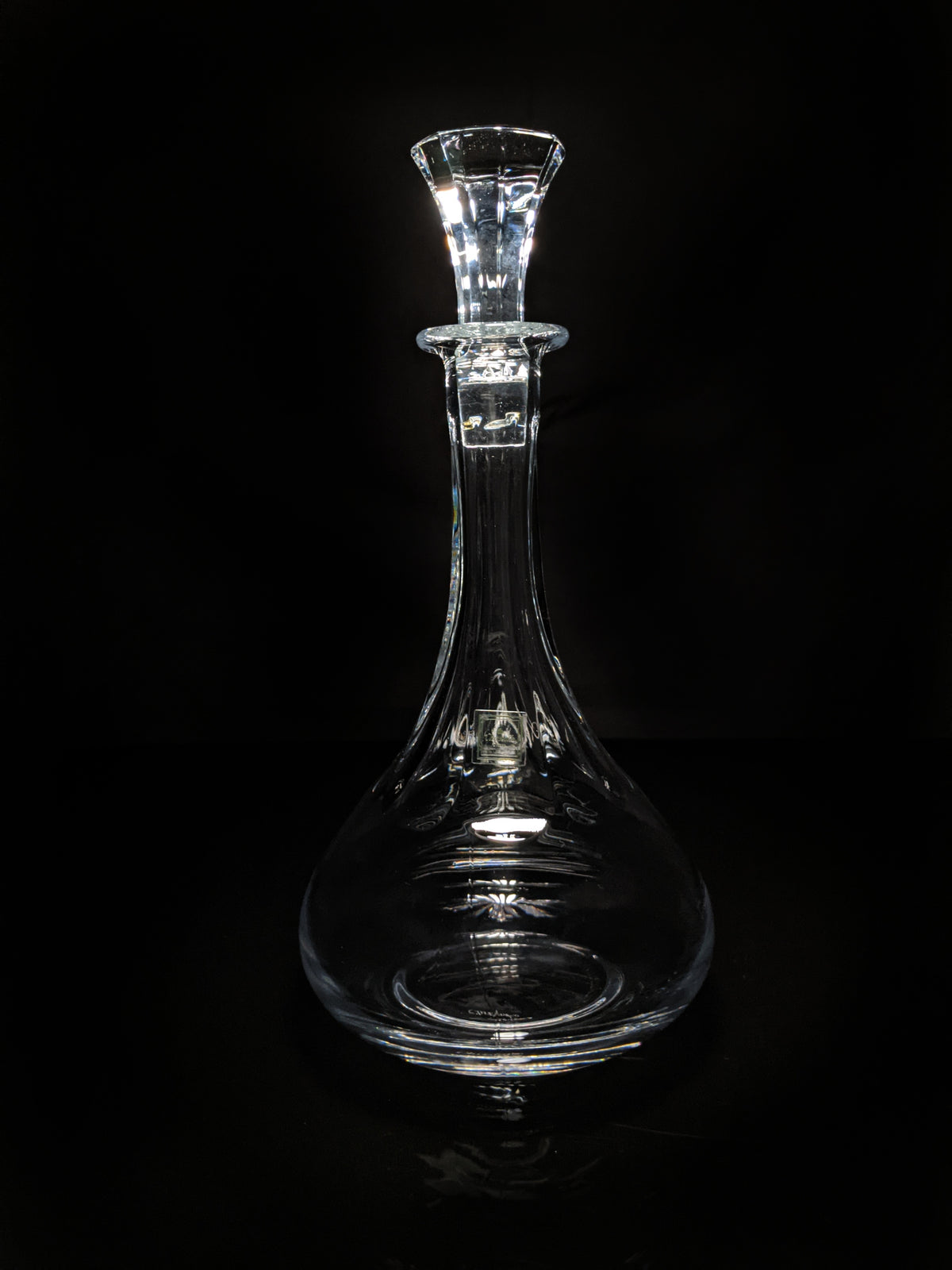 Christofle Crystal Decanter fluted pristine condition with tags
