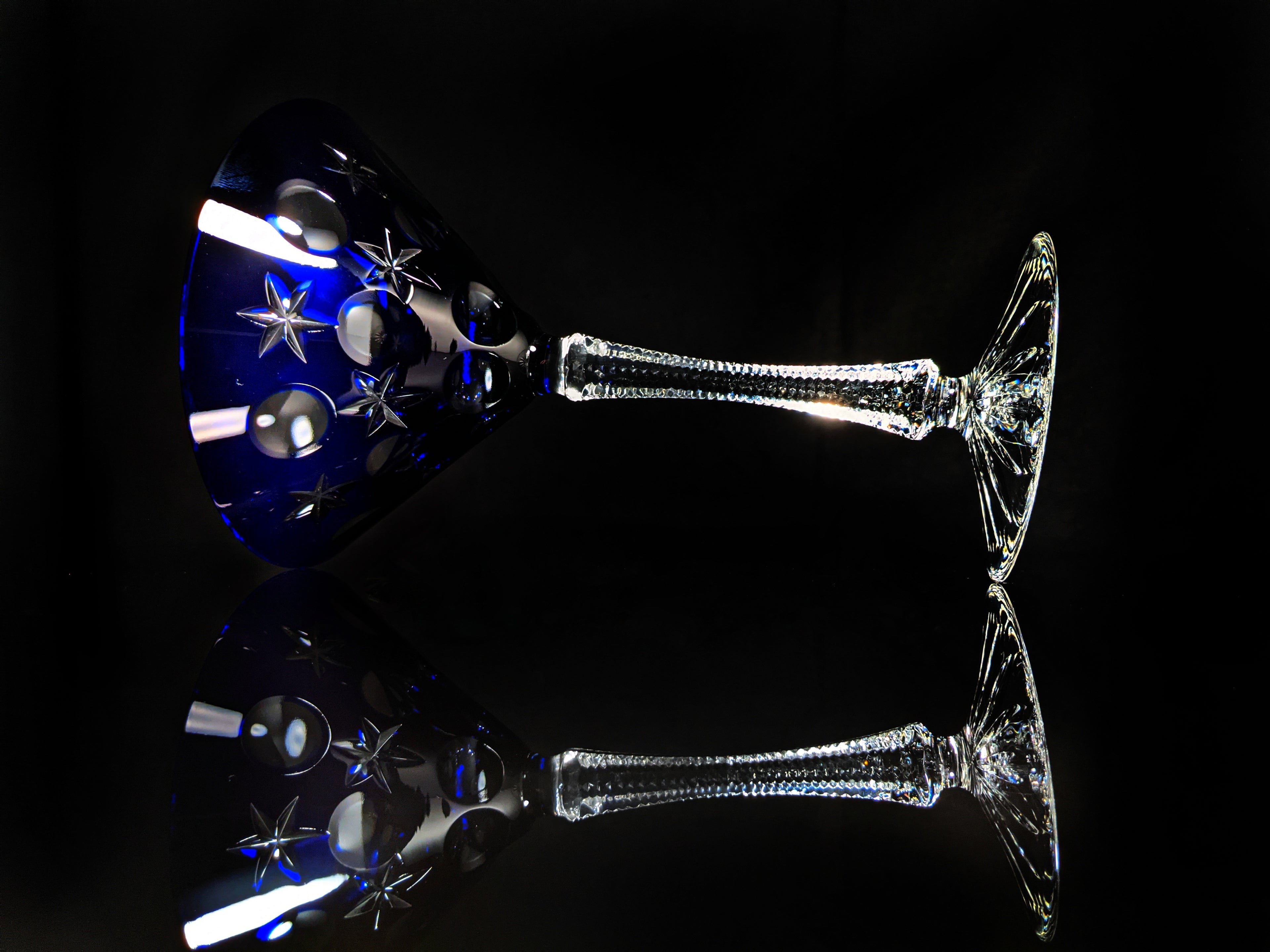 Fabergé Na Zdorovye Cobalt Blue Crystal Martini Glass