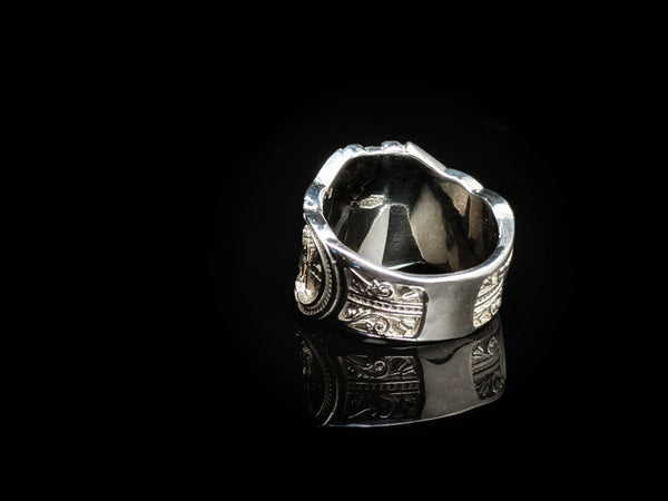 Opus X Custom Logo Silver Ring Size 11