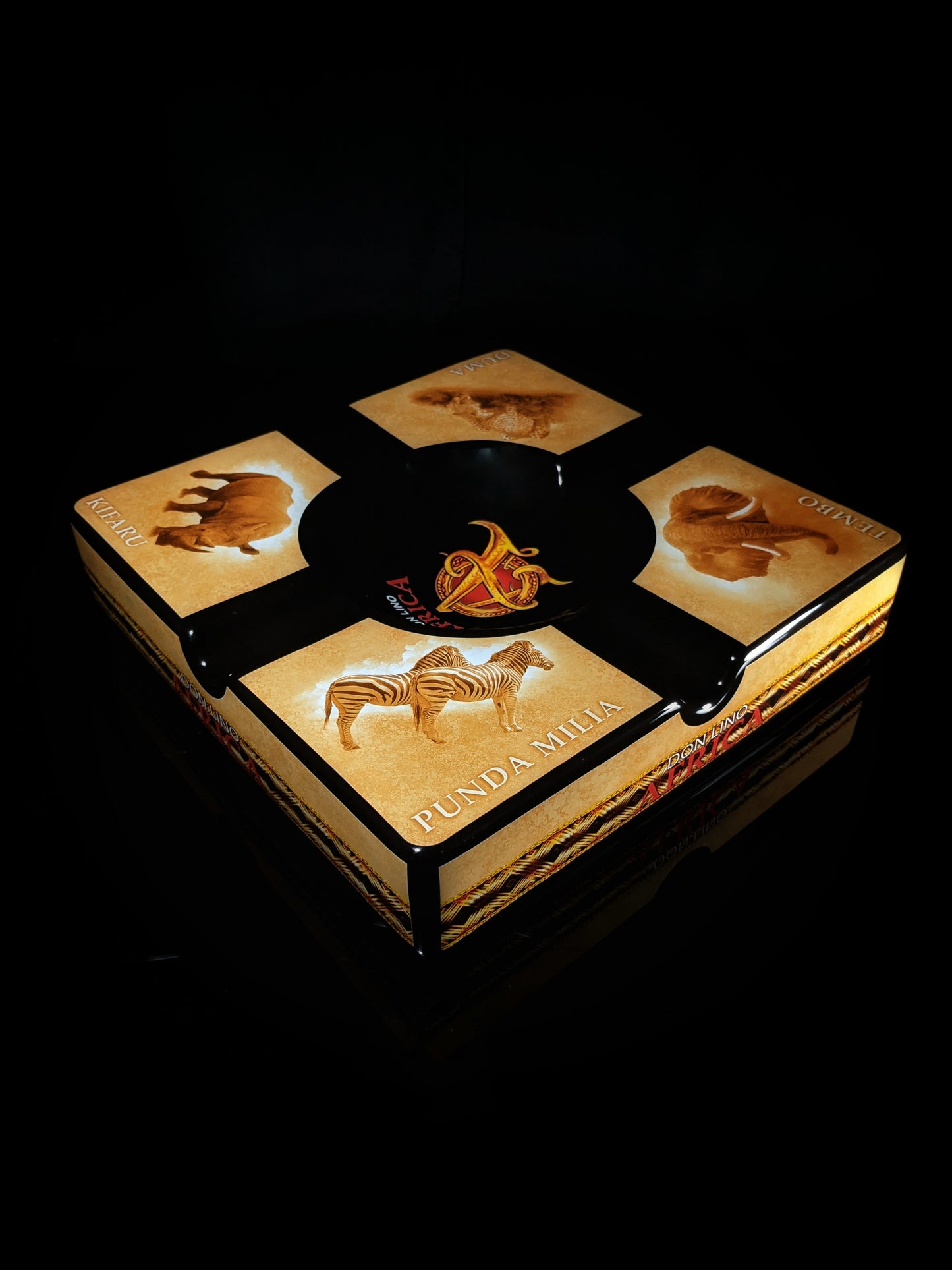 Don Lino "Africa" Ceramic Cigar Ashtray- New in the Box 10" Square
