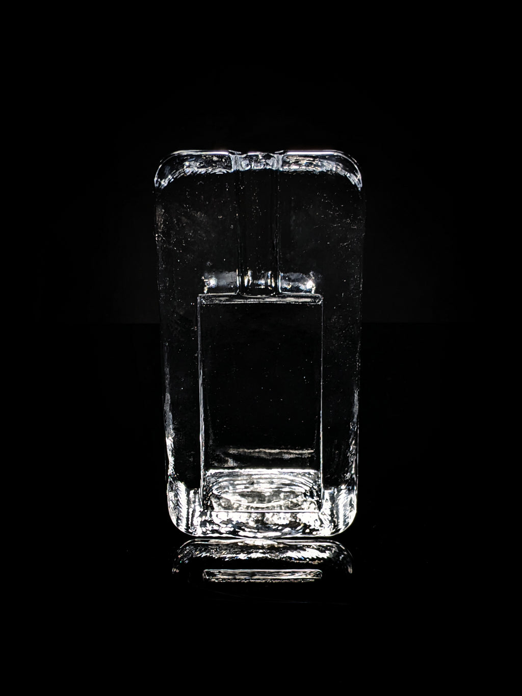 Heavy Clear Glass Cigar Ashtray Measures 7.5" L x 3.5" W x 1.5" H