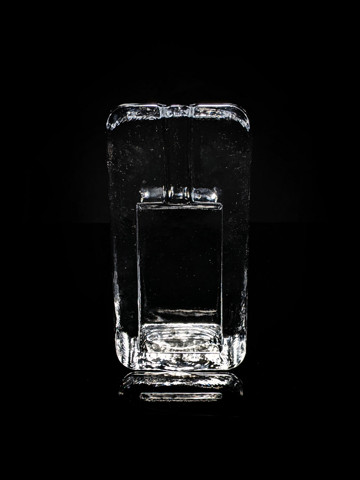 Heavy Clear Glass Cigar Ashtray Measures 7.5" L x 3.5" W x 1.5" H