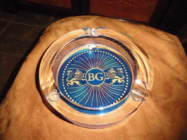 Arturo Fuente custom heavy clear glass ashtray. NIB 7 7/8" Diameter