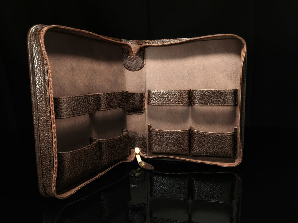 pheasant by R.D.Gomez made in Spain Brown  Leather   Case