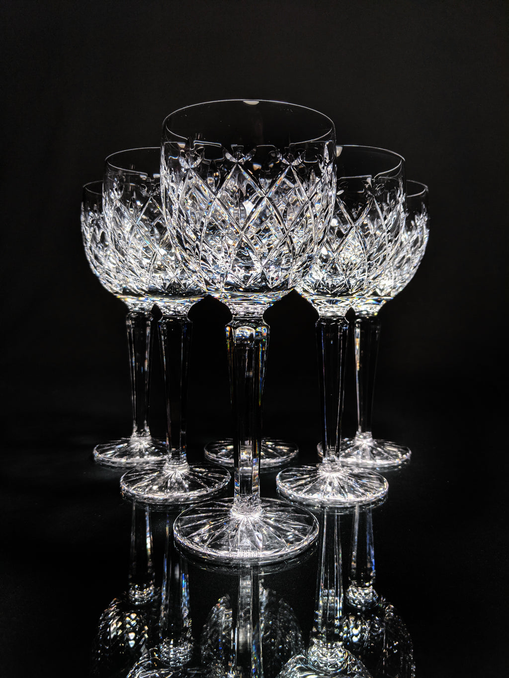 Faberge Clear Crystal Goblets