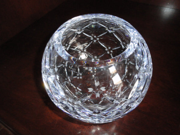 Faberge Pine Cone Crystal Rose Bowl in the original box