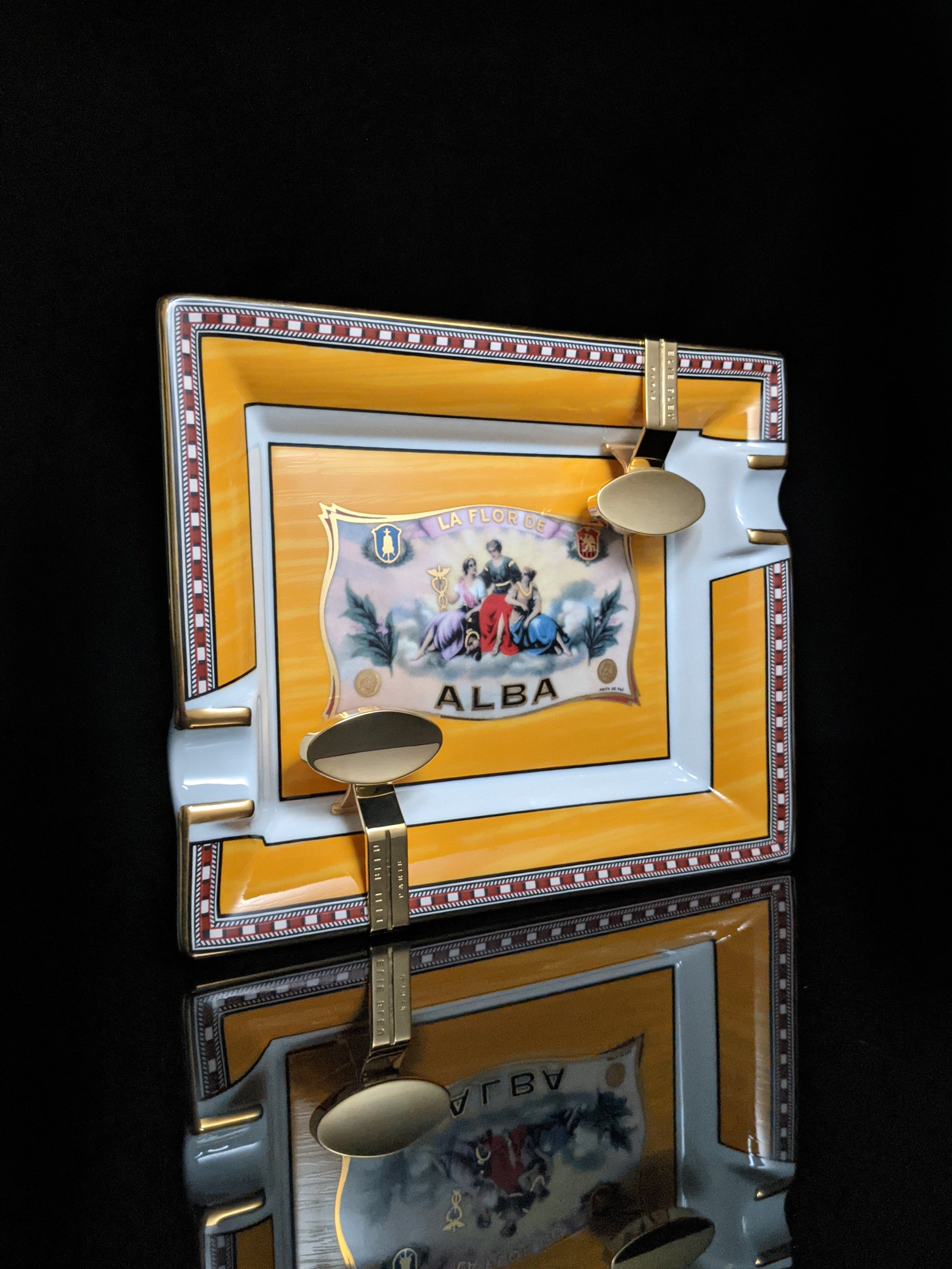Elie Bleu Alba Yellow Gold Ashtray NIB