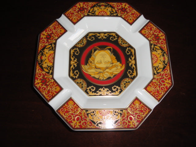 Versace Porcelain Medusa Ashtray 9”