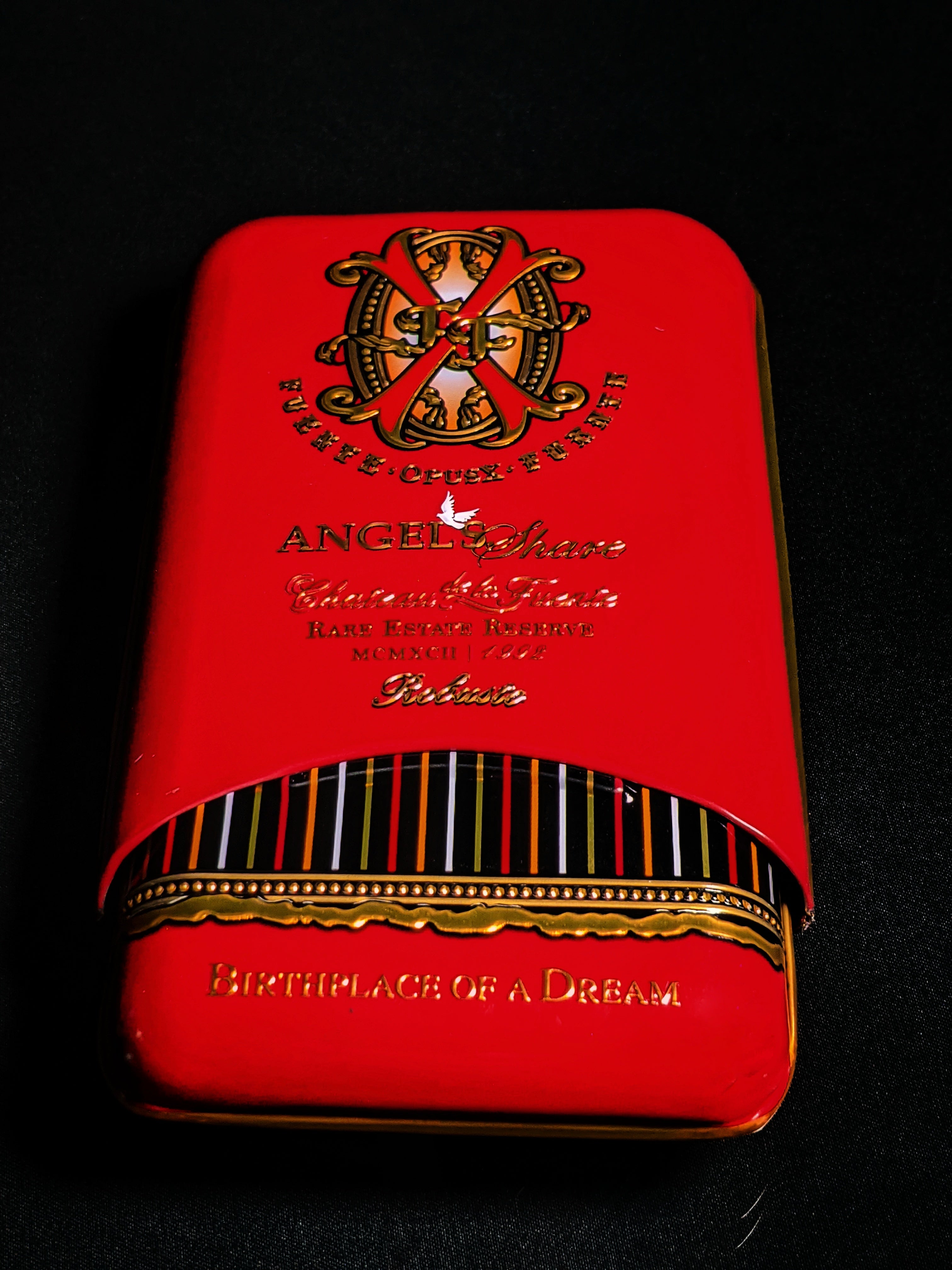 Angel Share Fuente Opus X Robusto Metal Empty Case