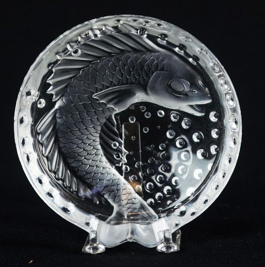 Lalique Crystal Koi Ashtray