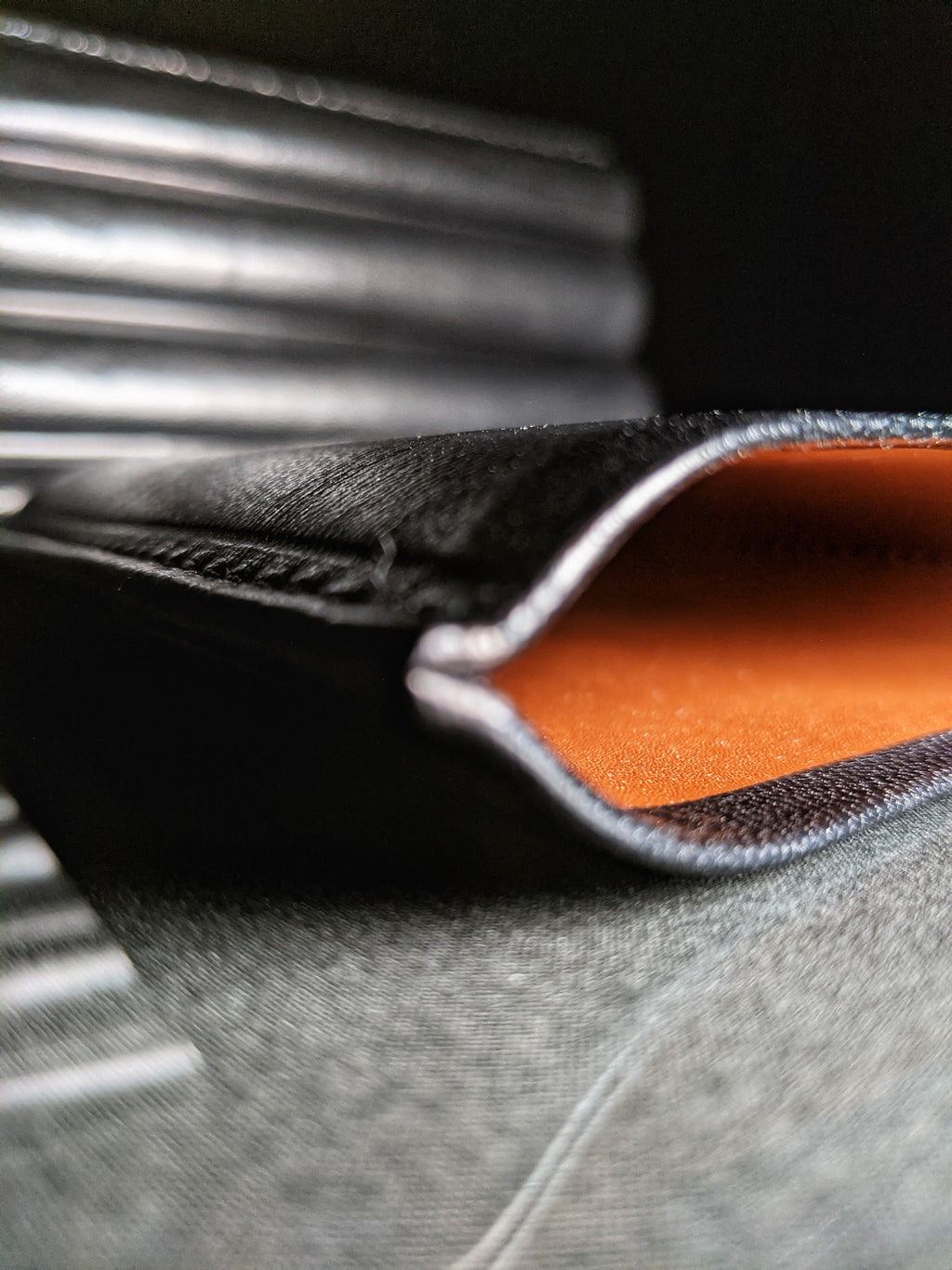 Pheasant Black Cabra Leather Cigar Holder Case