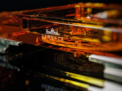 Versace Amber Crystal Ashtray NIB