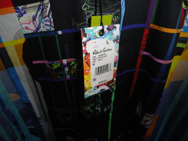 Robert Graham Blindfold Abstract Geometric Print Shirt — Medium