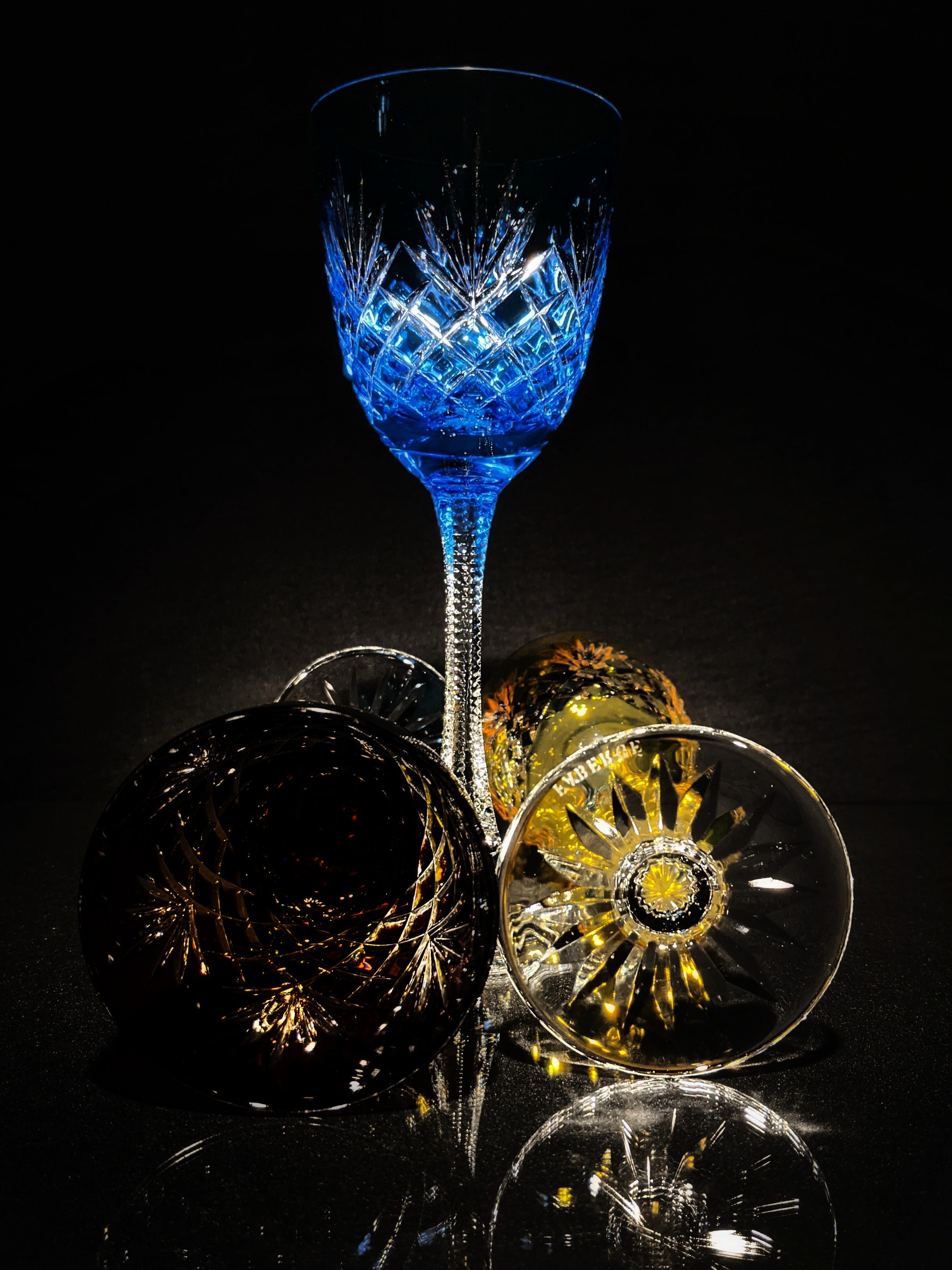 Faberge Odessa Colored Crystal Glasses