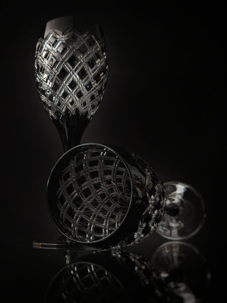 AJKA Athenee Black Onyx Crystal Goblets