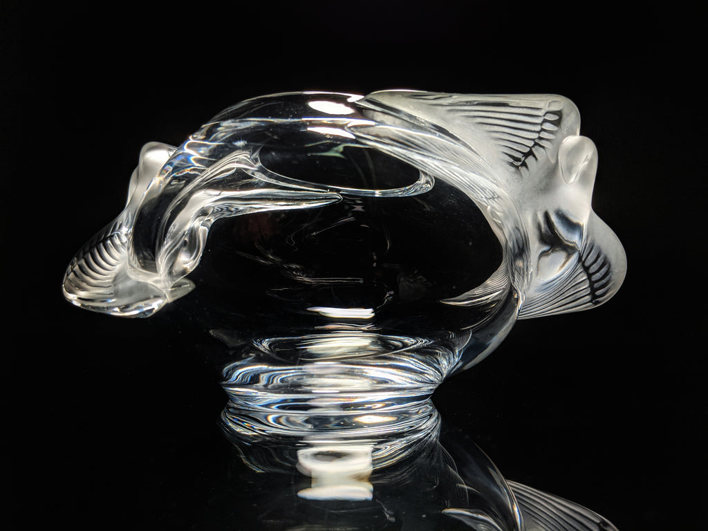 Lalique Crystal "Adelaide" Dove Bird Bowl