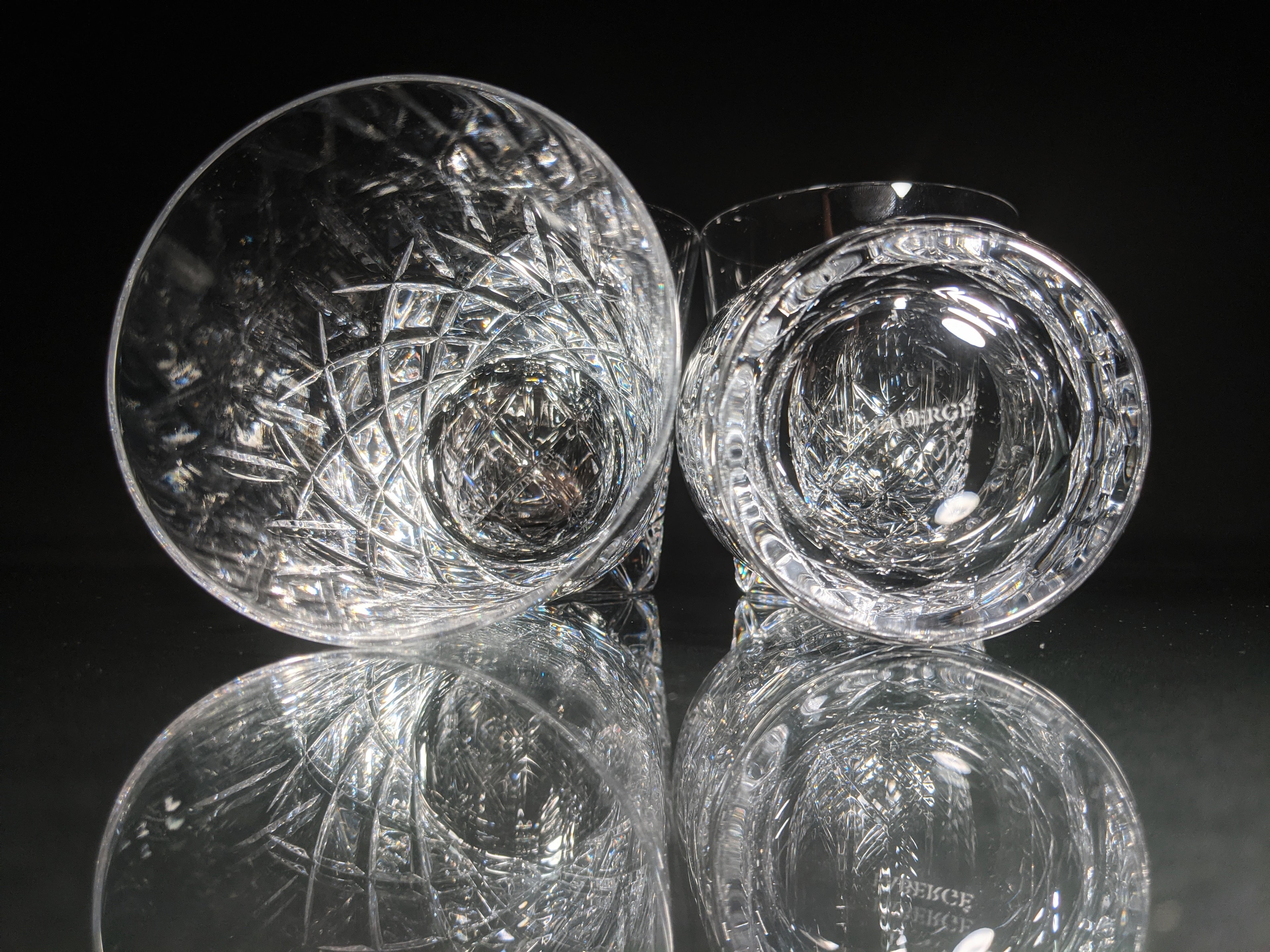 Faberge Crystal Old Fashion Glasses