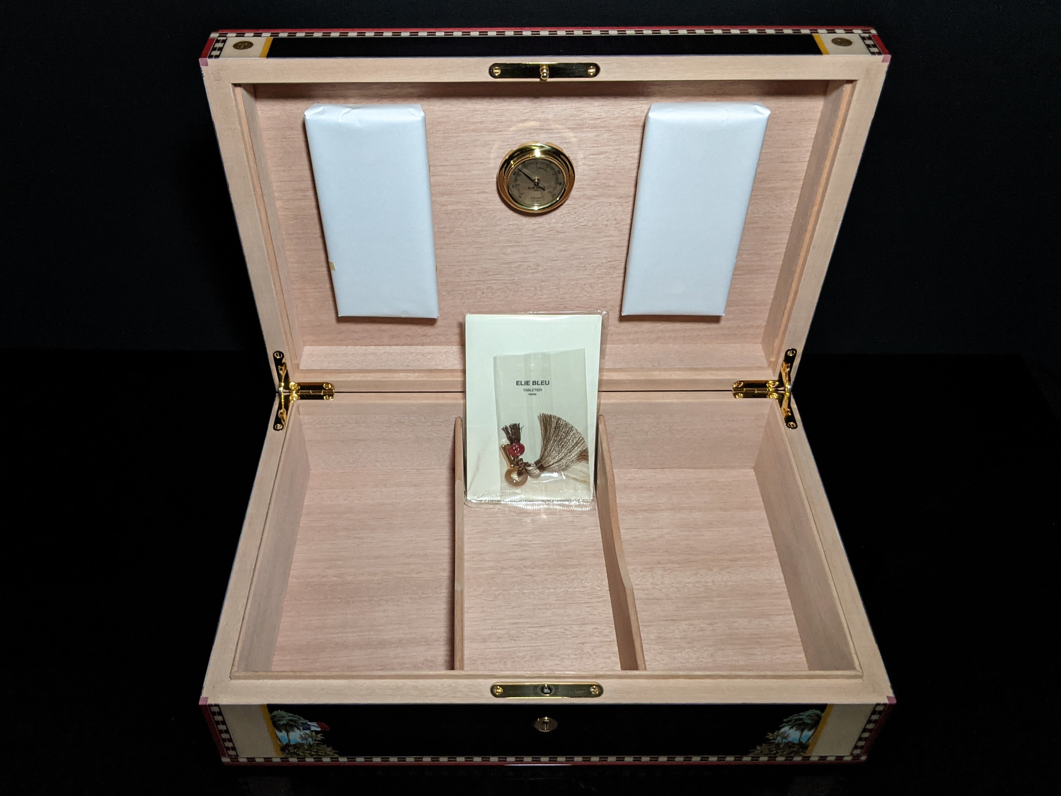 Elie Bleu  Alba Black Sycamore Humidor 110 count NIB Made in France