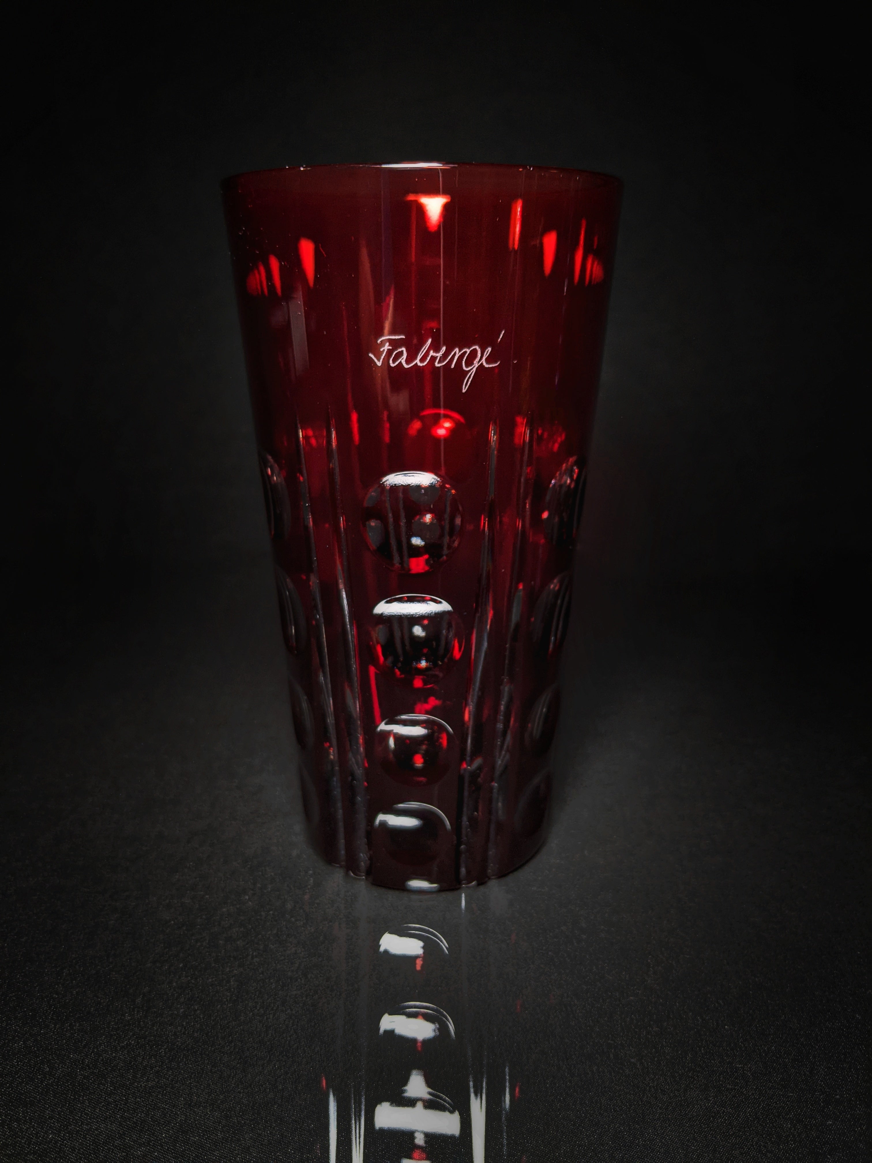 Faberge Crystal Colored Bubble Glasses