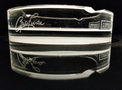 Arturo Fuente custom heavy clear glass ashtray. NIB 7 7/8" Diameter