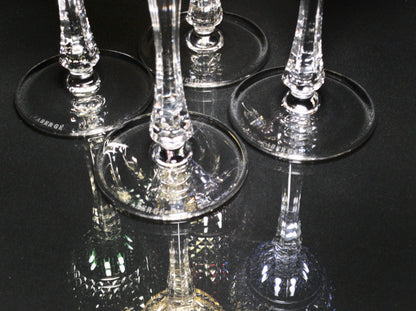 FABERGE XENIA IMPERIAL CASED CUT TO CLEAR CRYSTAL GOBLETS  SIGNED NO BOX