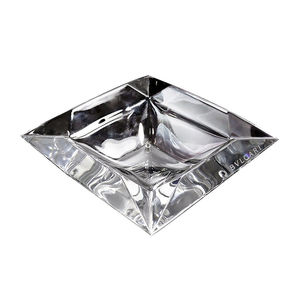 Bvlgari Crystal Ashtray by Rosenthal measures 7" x 7" square  NIB