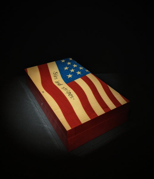 Elie Bleu Stars & Stripes 110 Ct Humidor New