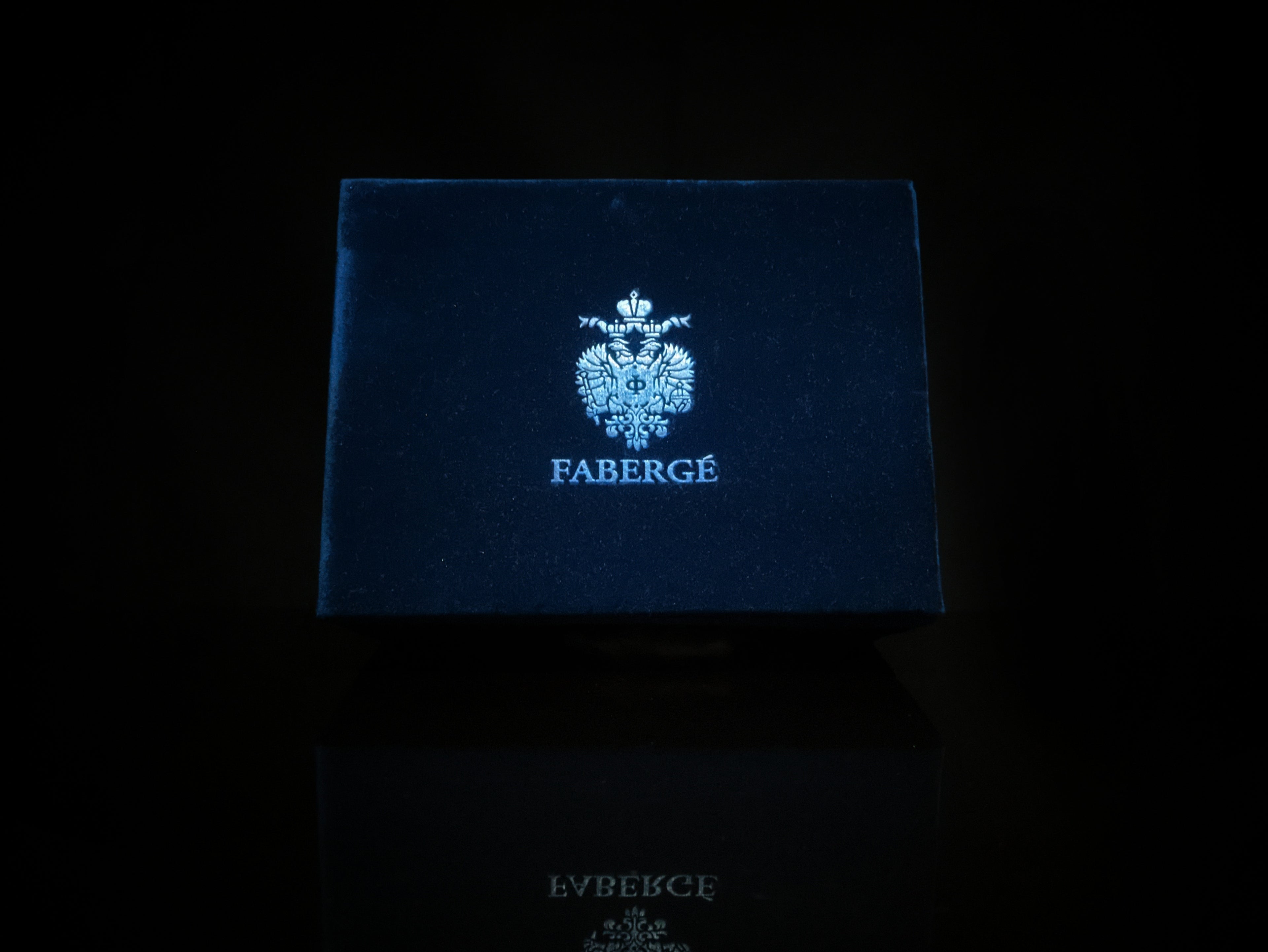 Faberge Galaxy Cobalt Blue Crystal Shot Glasses  Set of 2 NIB