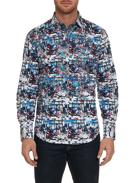 Robert Graham Larson Embroidered Medium-sized shirt