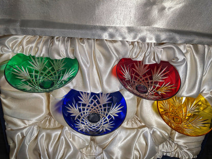 Faberge Crystal Colored Martini Glasses