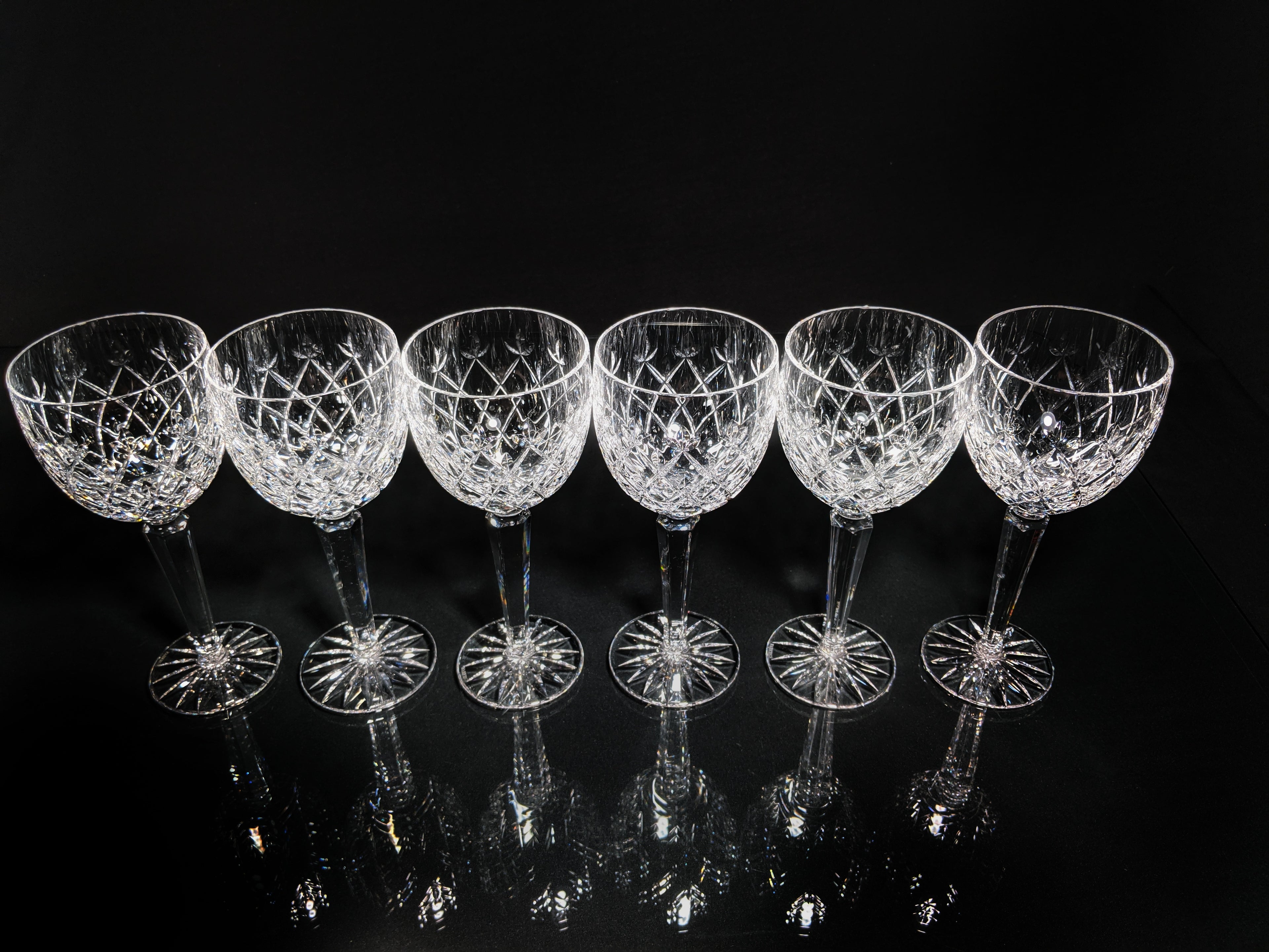 Faberge Clear Crystal Goblets