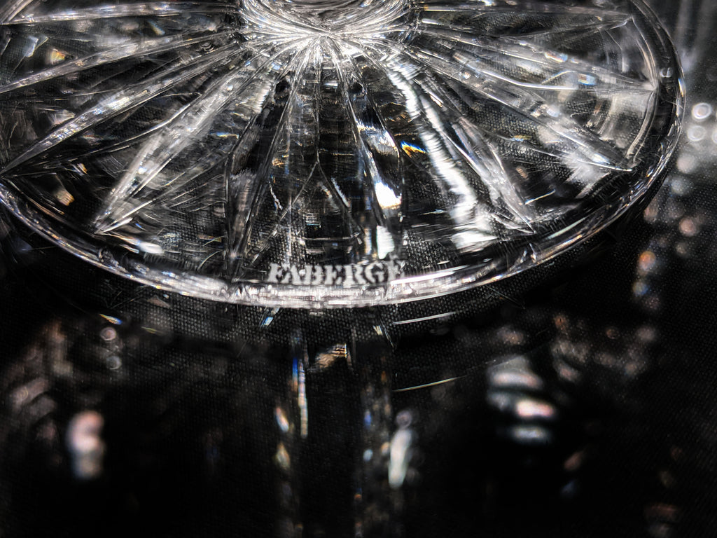 Faberge Clear Crystal Goblets