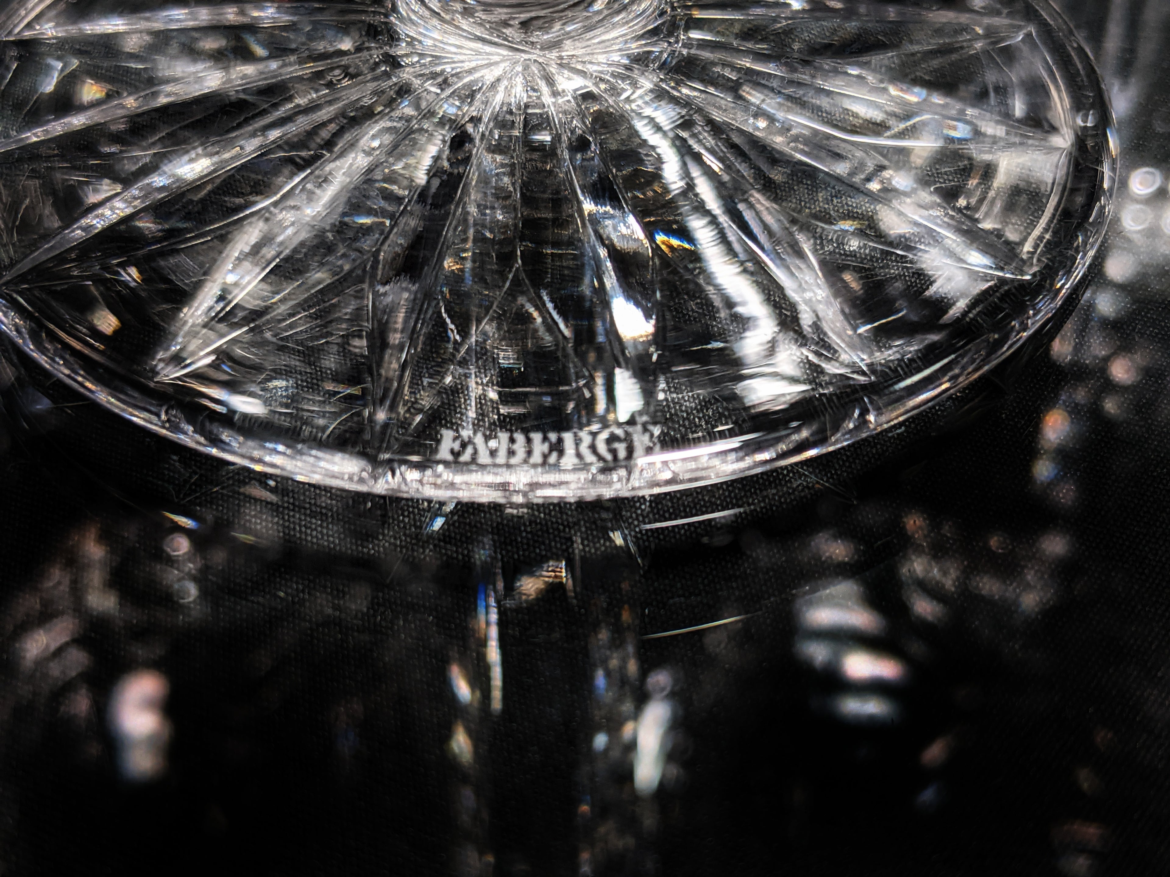 Faberge Clear Crystal Goblets