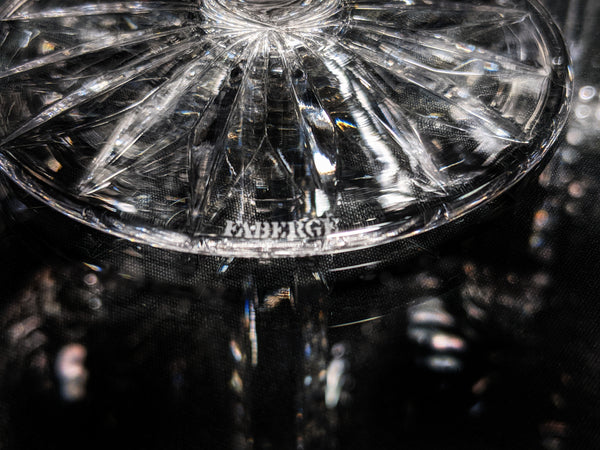 Faberge Clear Crystal Goblets