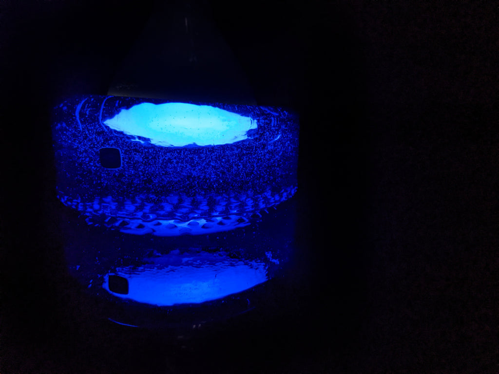 Blue Glass Ashtray