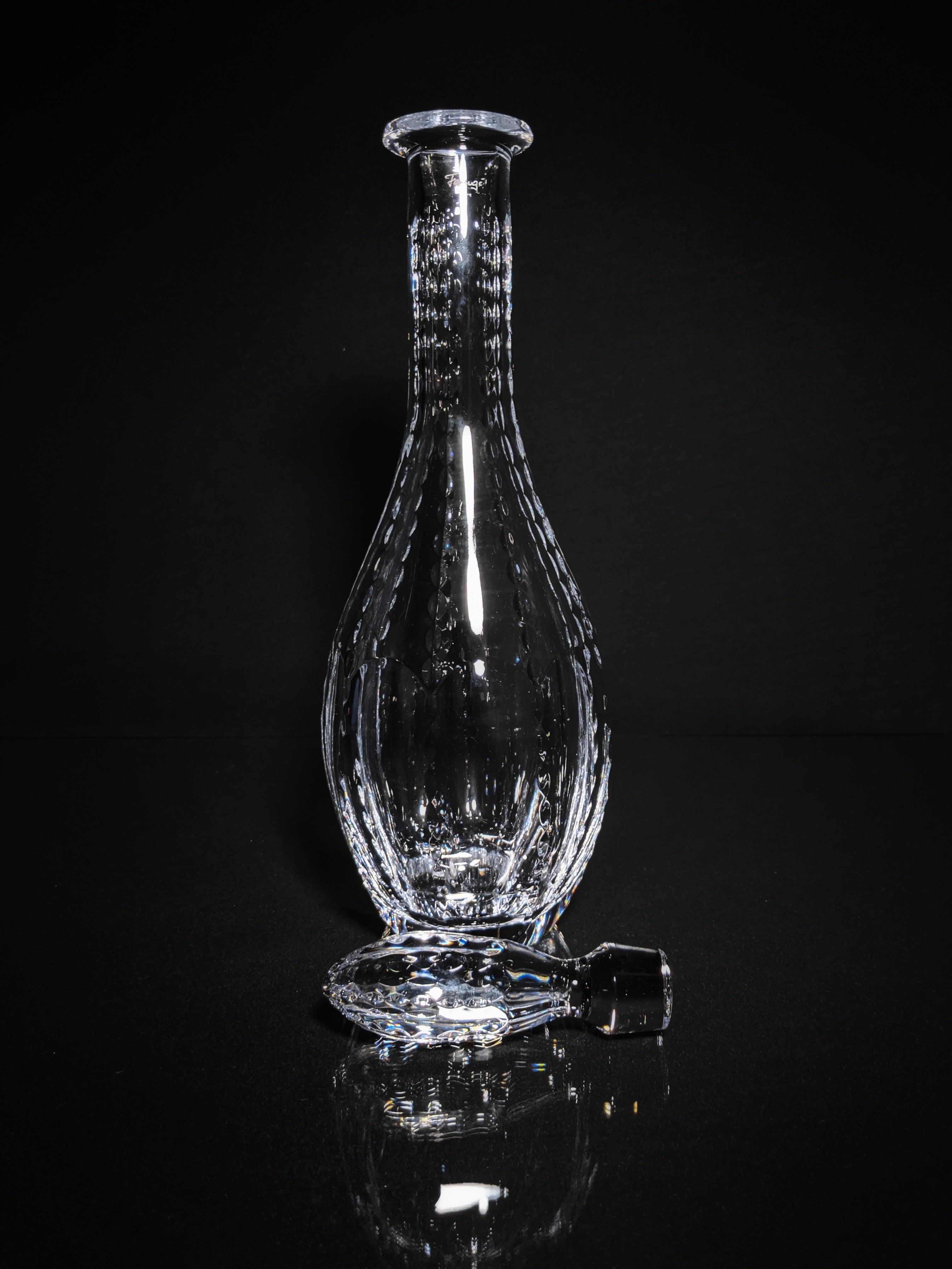 Faberge Bristol Clear Crystal Decanter NIB