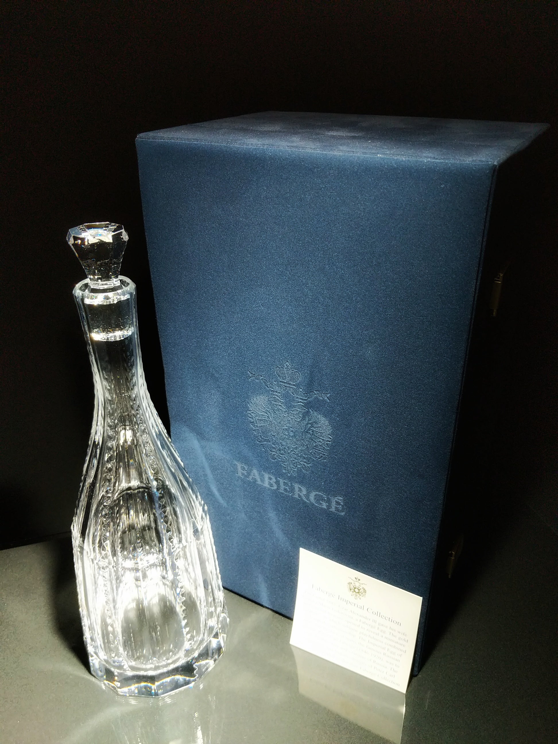 Faberge Crystal Decanter NIB