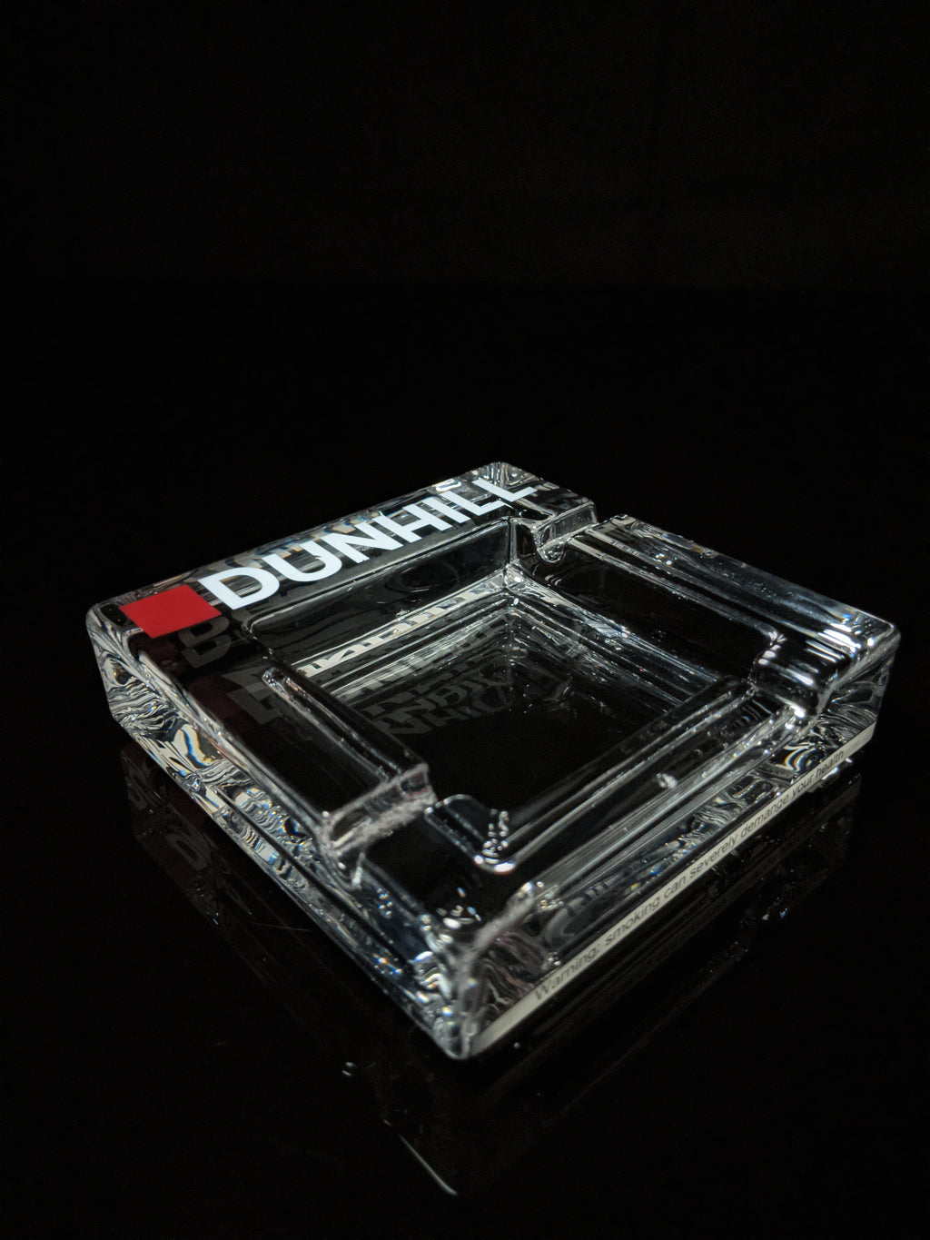 Dunhill Square Glass Ashtray
