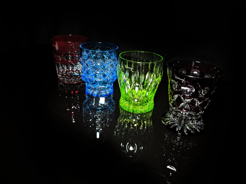 Fabergé Crystal Colored Glasses — Set of 4