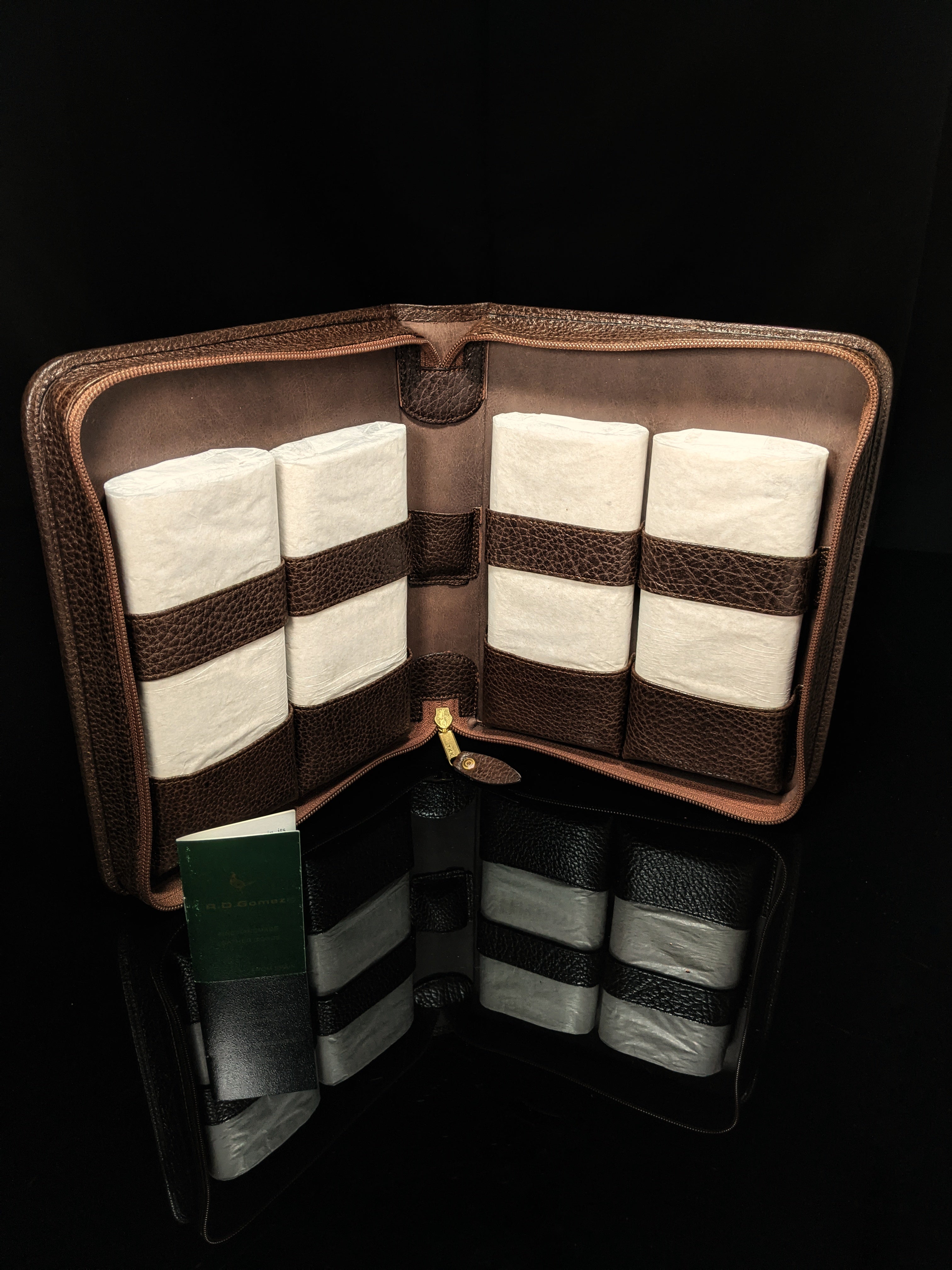 pheasant by R.D.Gomez made in Spain Brown  Leather   Case