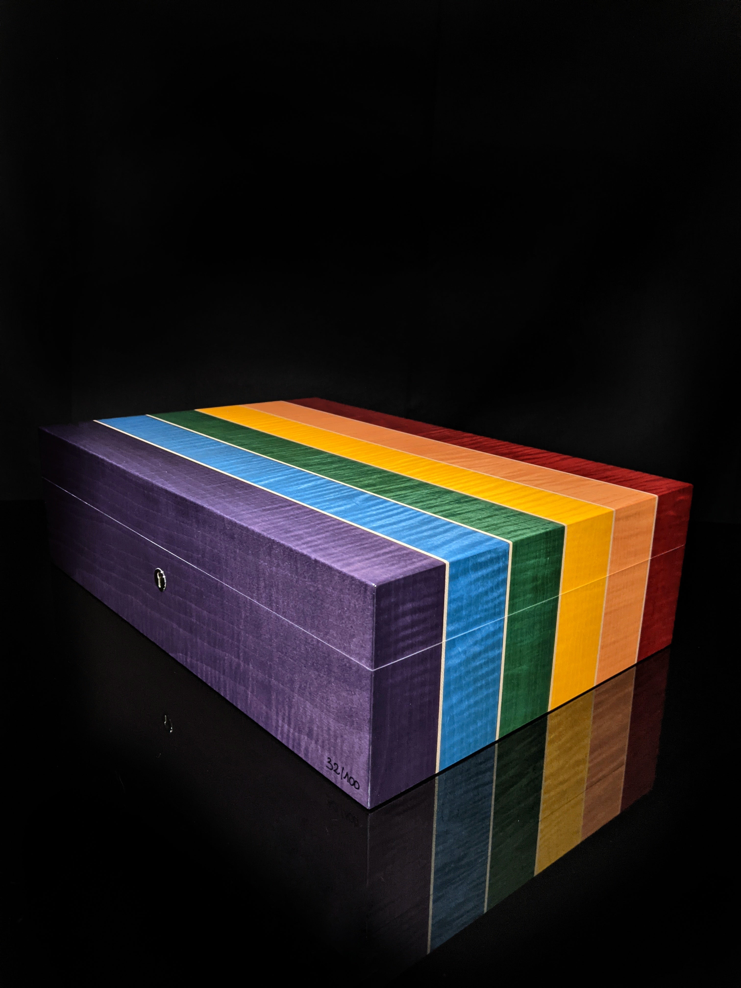Elie Bleu Rainbow Humidor 110 count  Made in France NIB