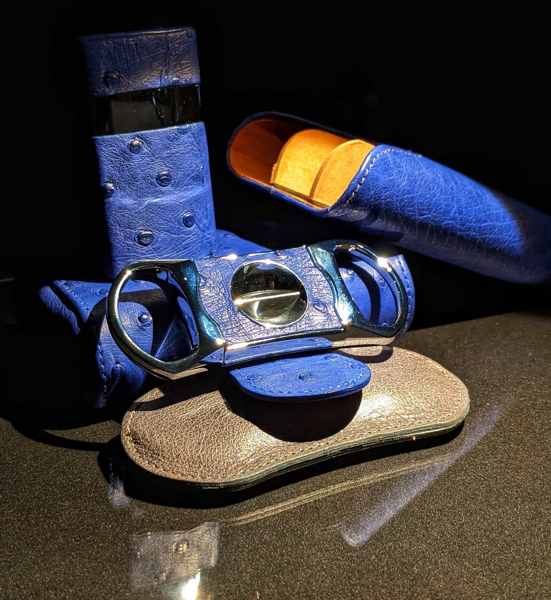 Brizard and Co Blue Ostrich Combo